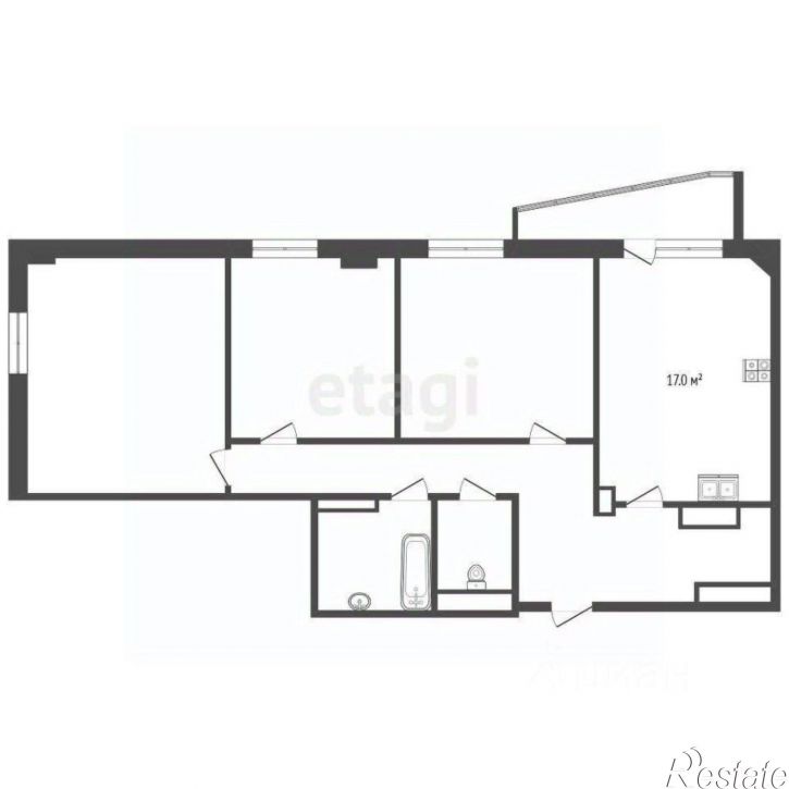 3-комн квартира Заречный проезд, 39 к1,  д. 39 к1