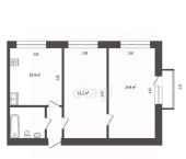 2-комн, 46кв м, этаж 9/9 Олимпийская улица, 8