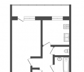 1-комн, 33кв м, этаж 2/9 ул Федюнинского, 13