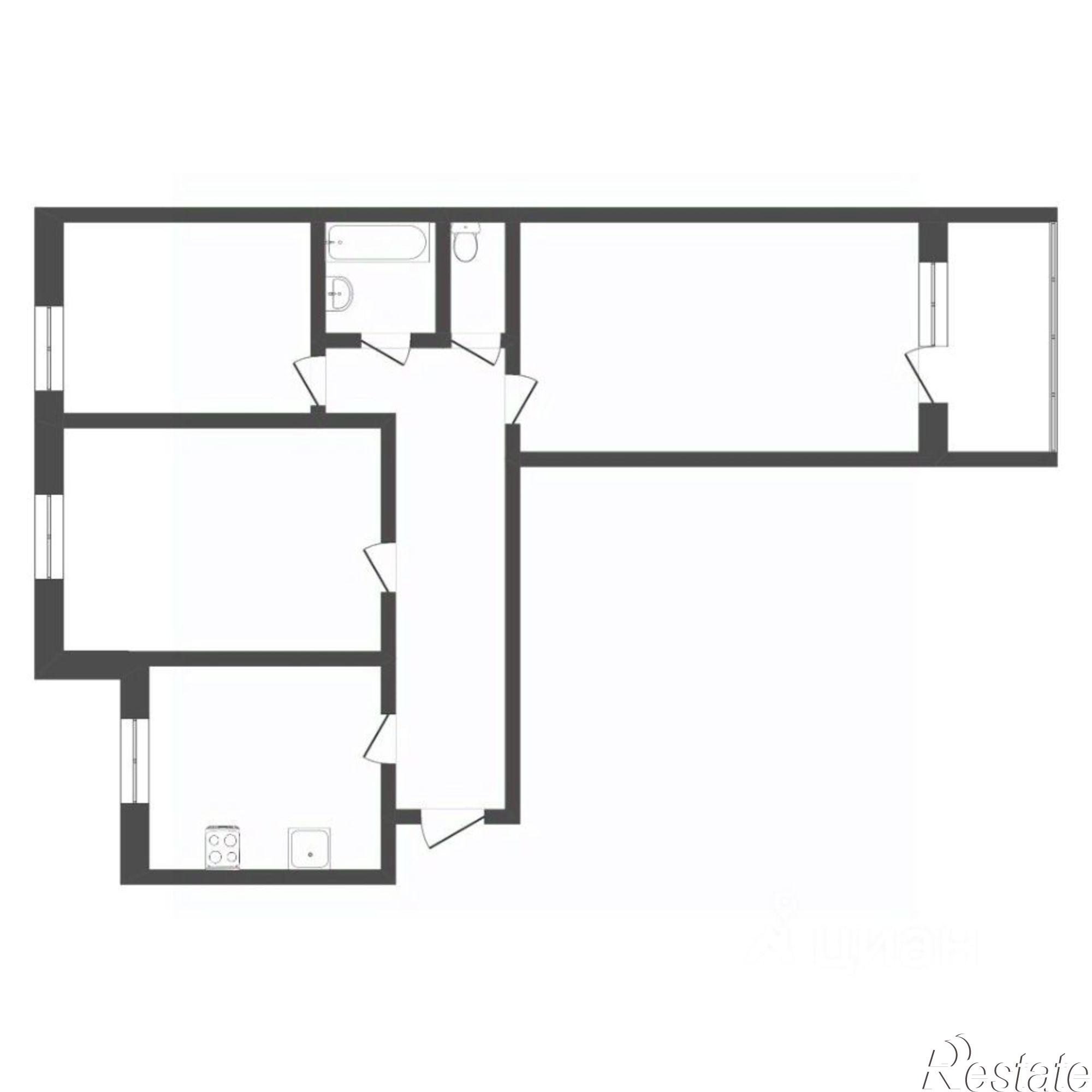 Купить квартиру за 5 500 000 рублей на улица Пермякова, 39