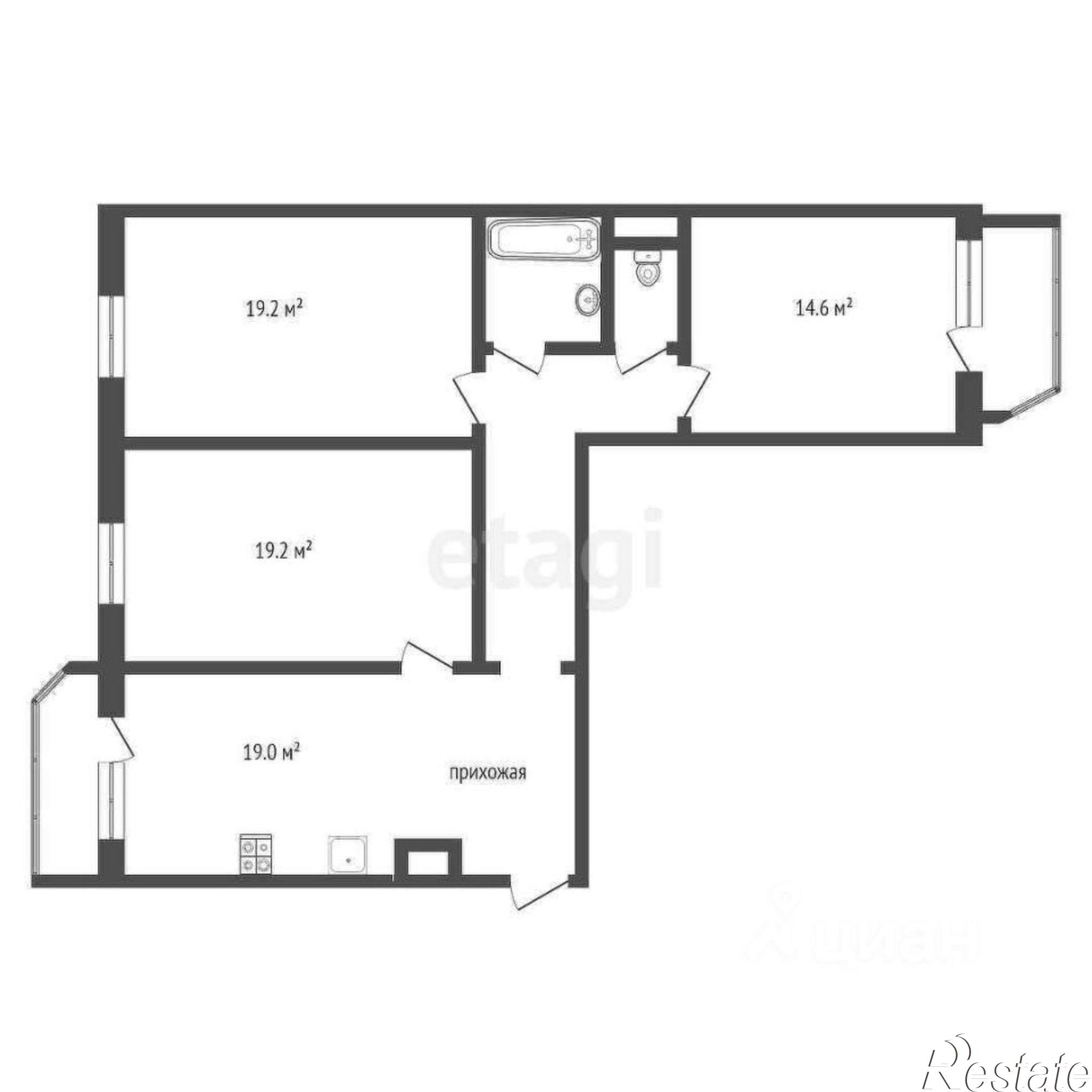 Купить квартиру за 9 600 000 рублей на ул Александра Митинского, 7