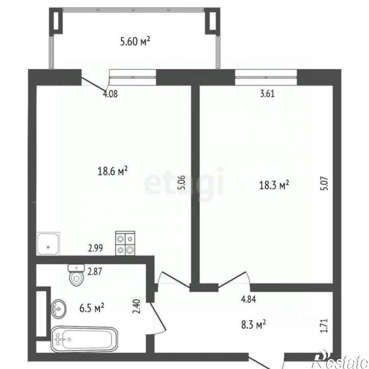 1-комн квартира Московский тракт, 179 к2,  д. 179 к2