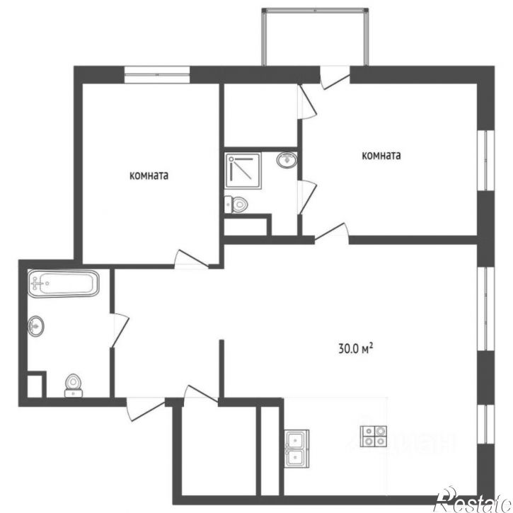 2-комн квартира улица Фармана Салманова, 16,  д. 16