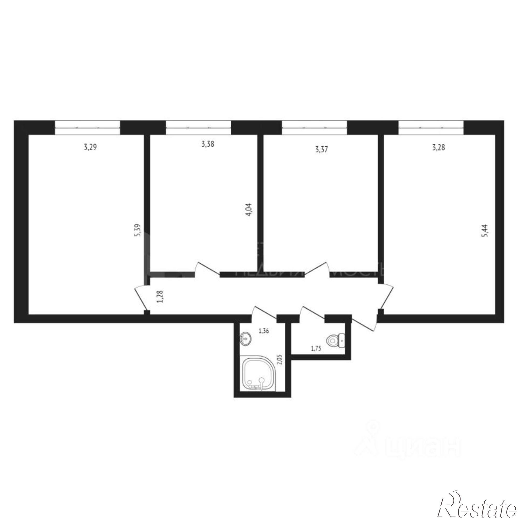 Купить квартиру за 5 300 000 рублей на улица Шишкова, 17