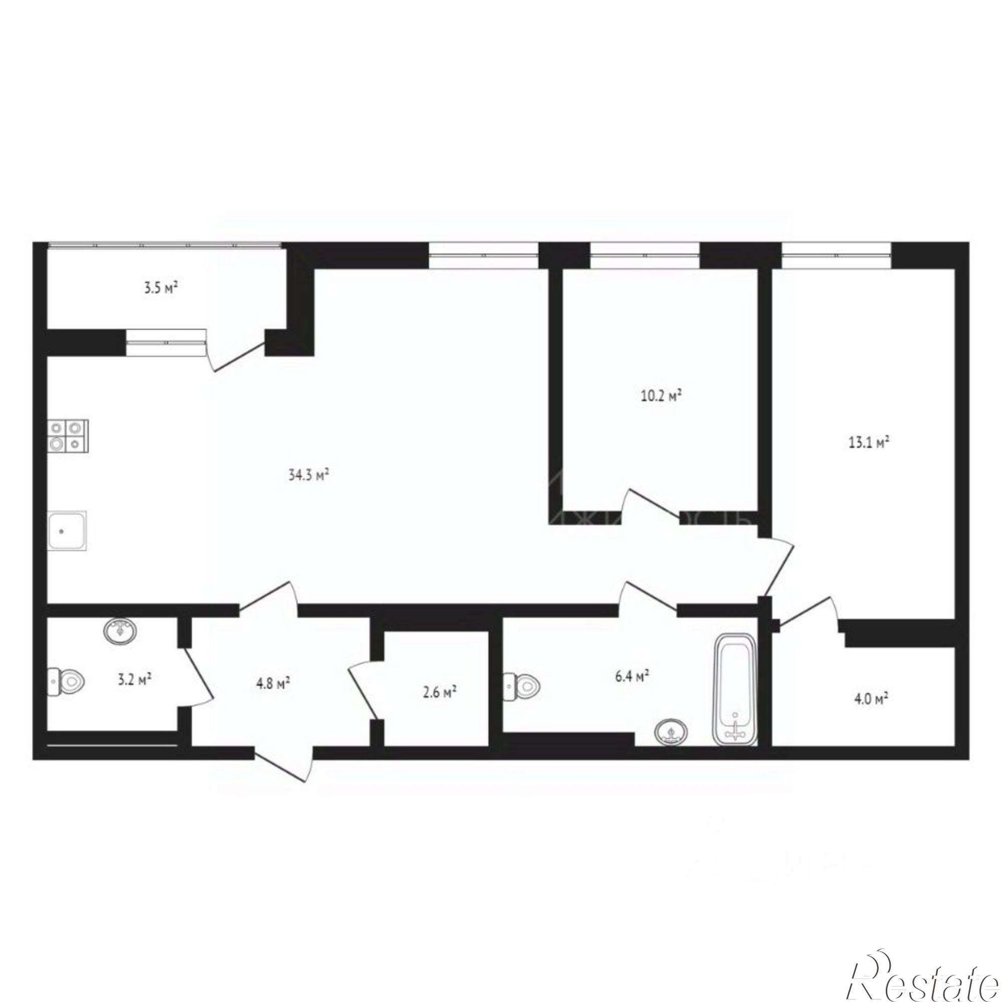 Купить квартиру за 11 500 000 рублей на ул 50 лет Октября, 57б