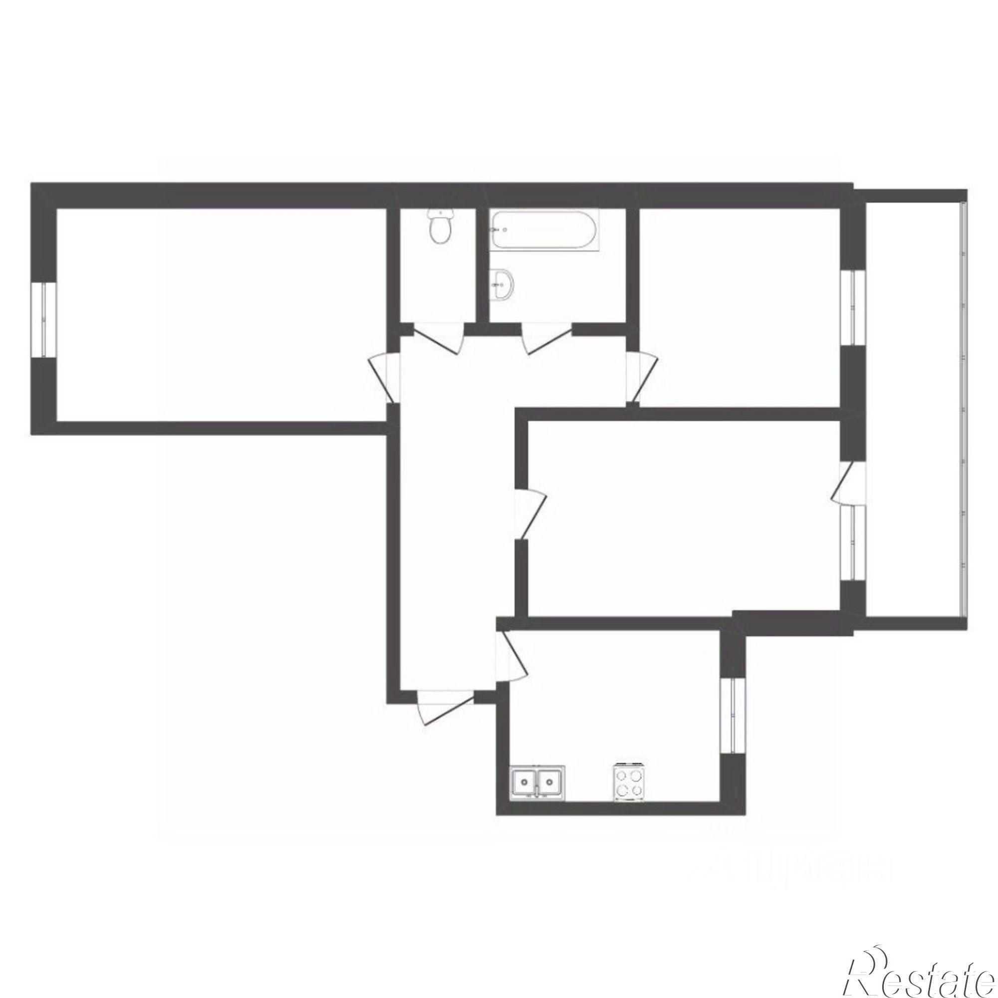 Купить квартиру за 5 500 000 рублей на улица Мельникайте, 48А