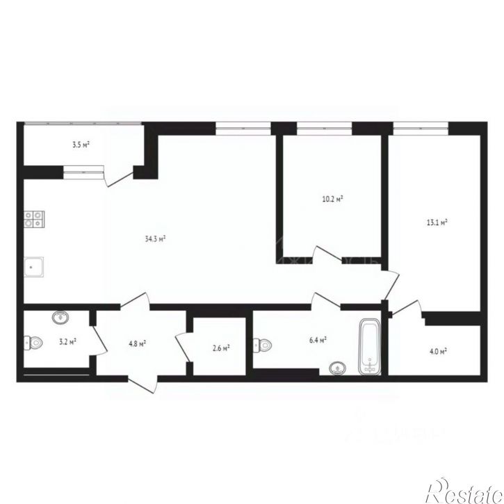 2-комн квартира ул 50 лет Октября, 57б,  д. 57б