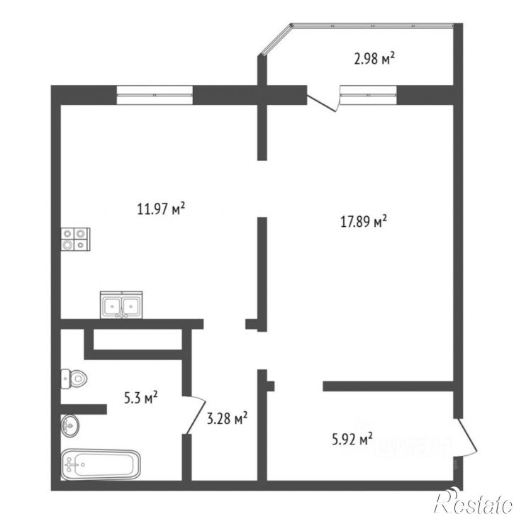 1-комн квартира ул Федюнинского, 56,  д. 56