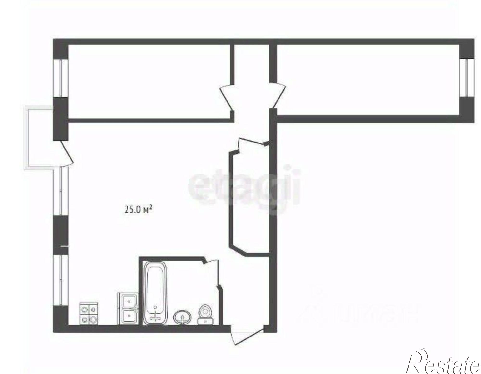Купить квартиру за 5 790 000 рублей на ул Луначарского, 57