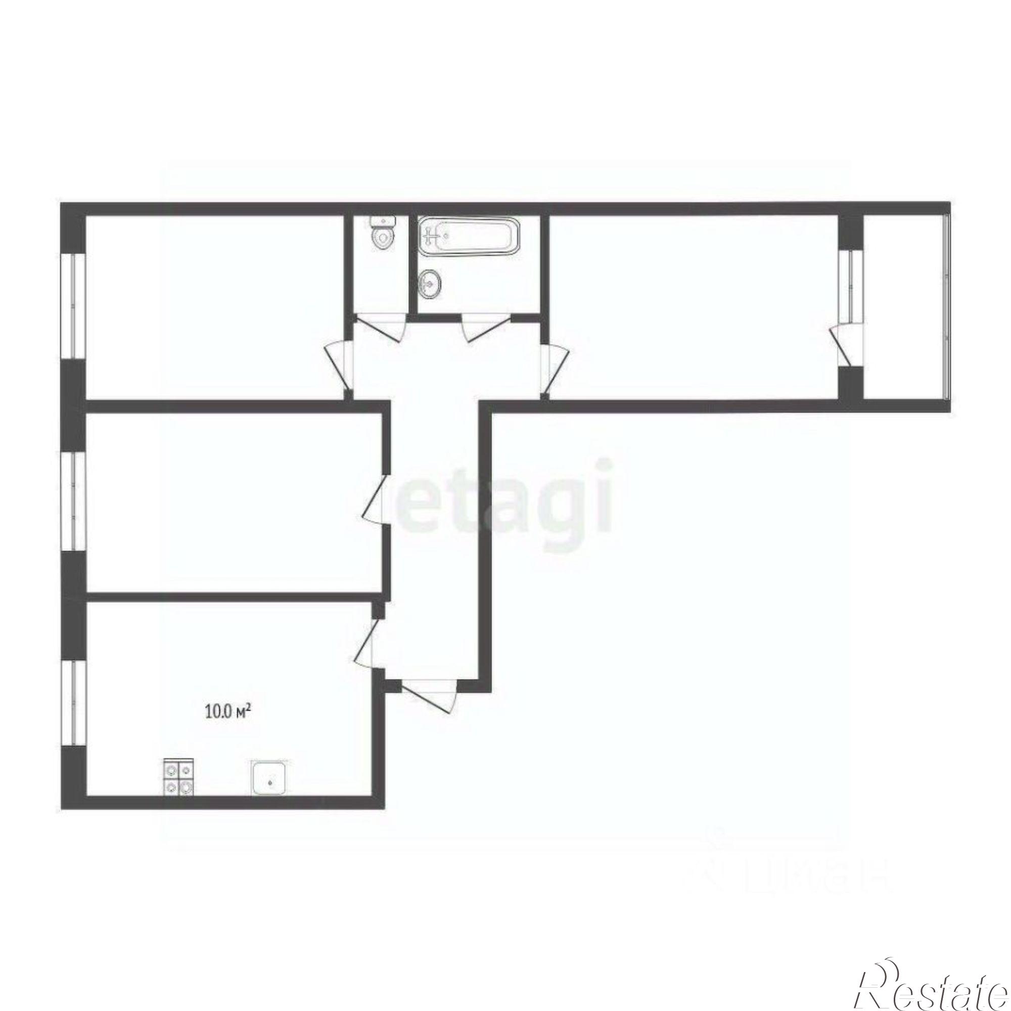 Купить квартиру за 5 600 000 рублей на ул Домостроителей, 6