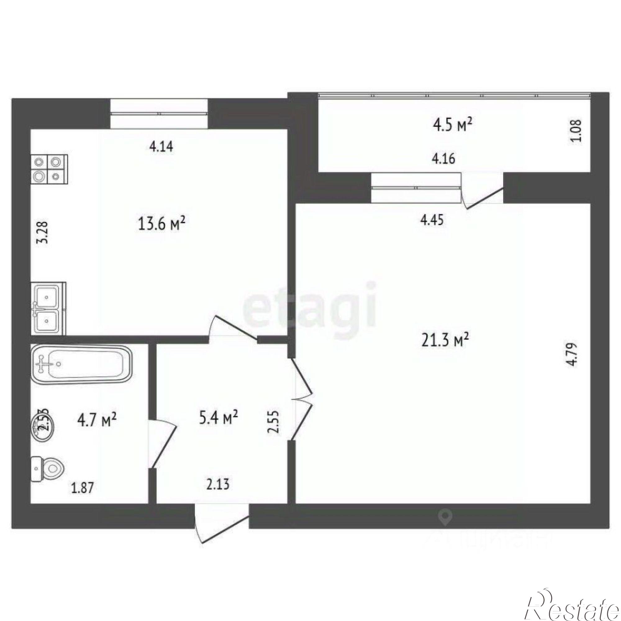 Купить квартиру за 8 100 000 рублей на Первомайская улица, 40 к1