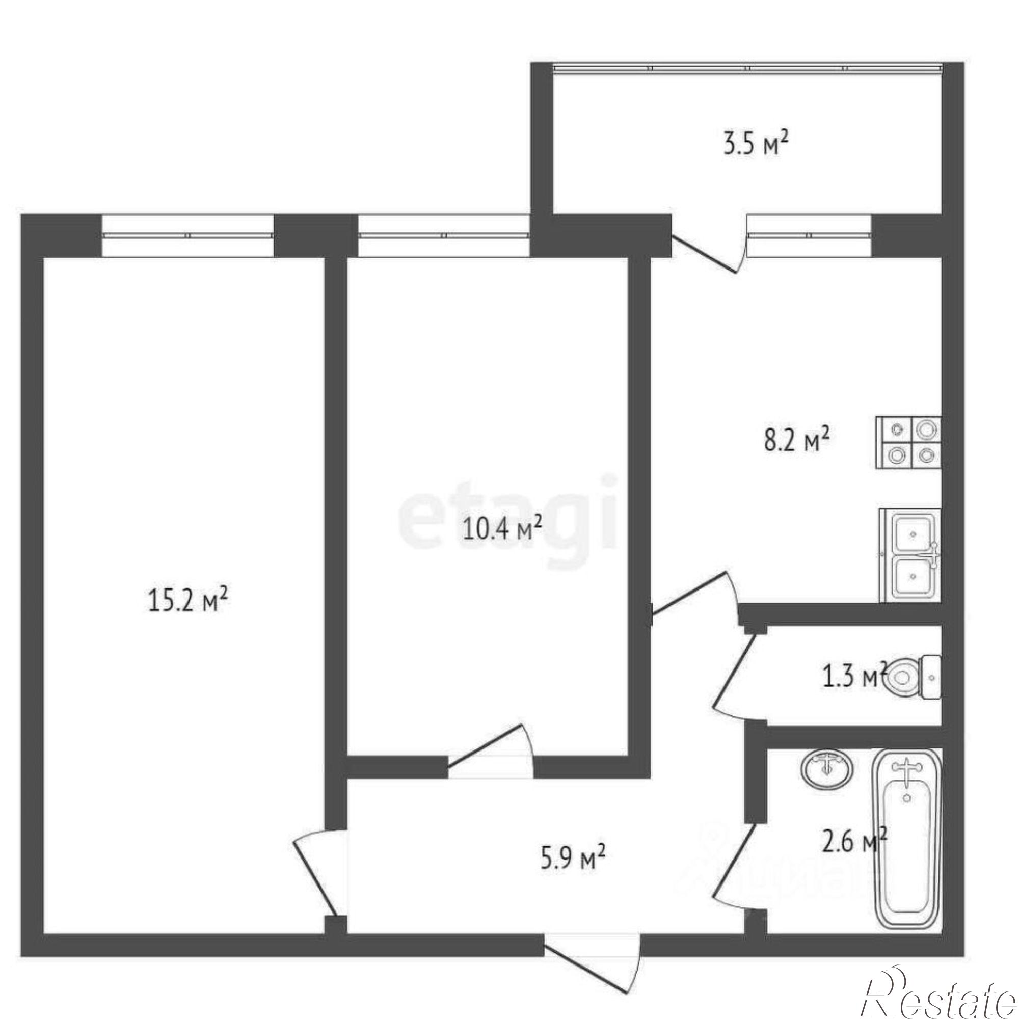 Купить квартиру за 4 900 000 рублей на улица Голышева, 2