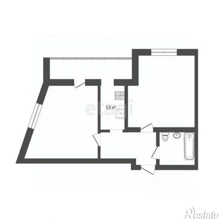 2-комн квартира улица Клары Цеткин, 61 к4,  д. 61 к4