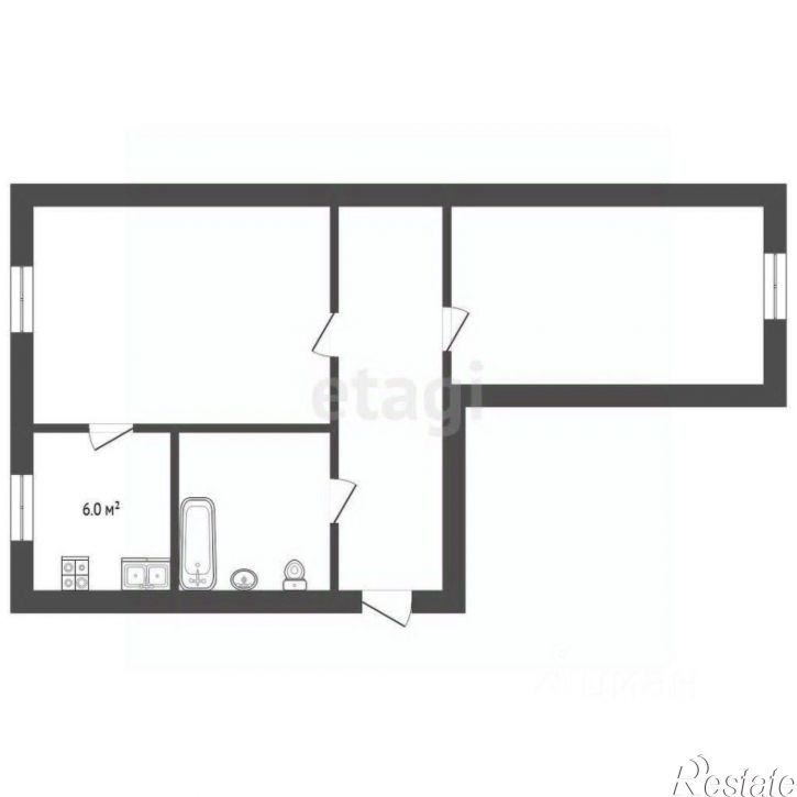 2-комн квартира городской округ Тюмень