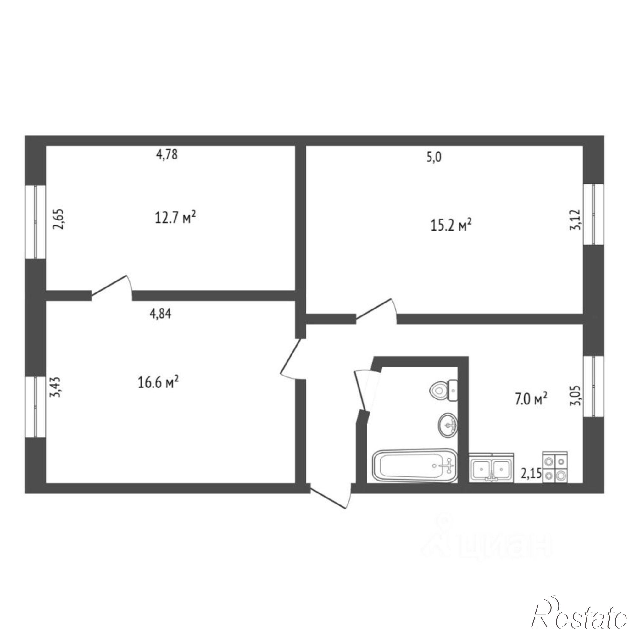 Купить квартиру за 5 150 000 рублей на Одесская улица, 22А