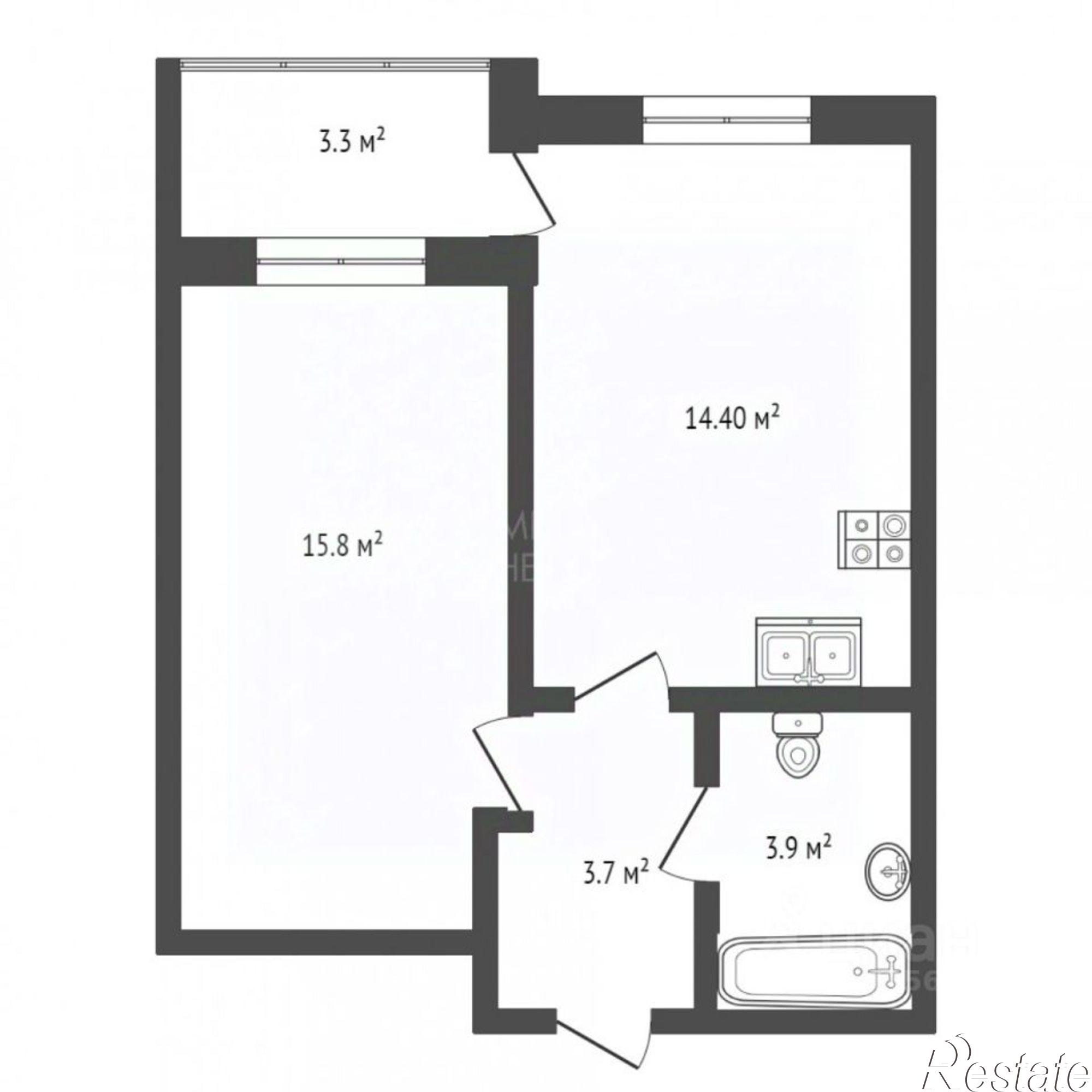 Купить квартиру за 6 000 000 рублей на улица Сергея Свиридова, 5