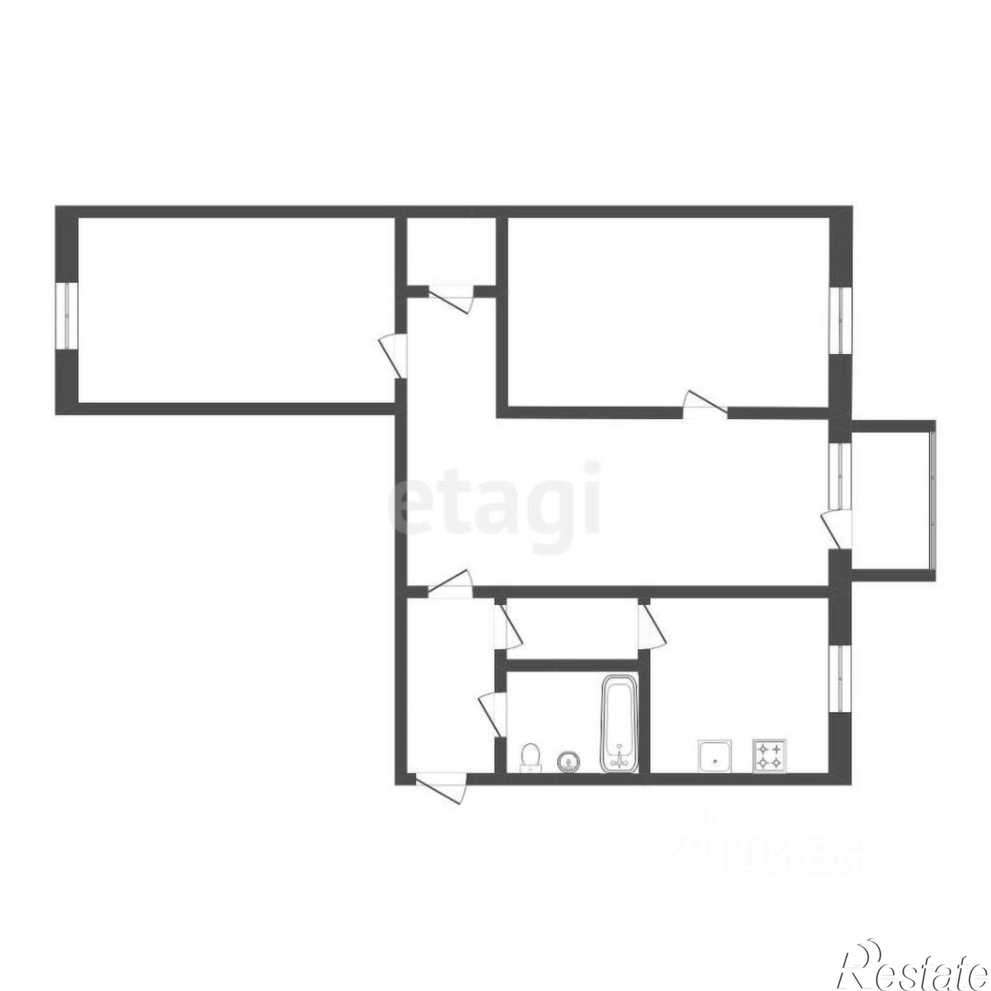 Купить квартиру за 4 900 000 рублей на улица 50 лет Октября, 51