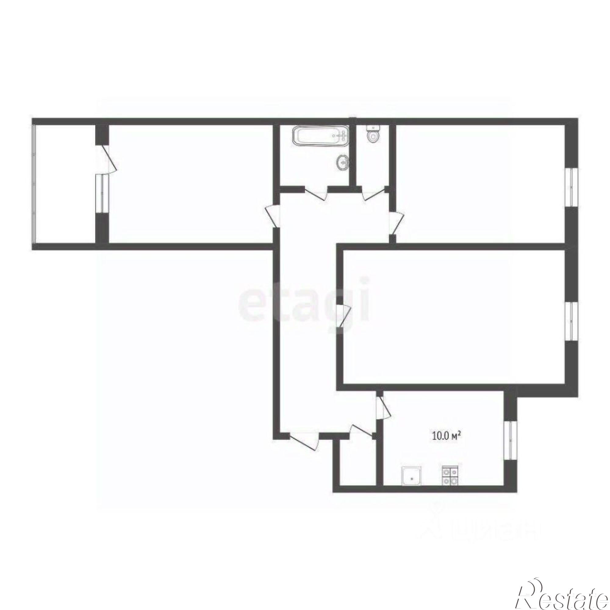 Купить квартиру за 5 200 000 рублей на Народная улица, 8