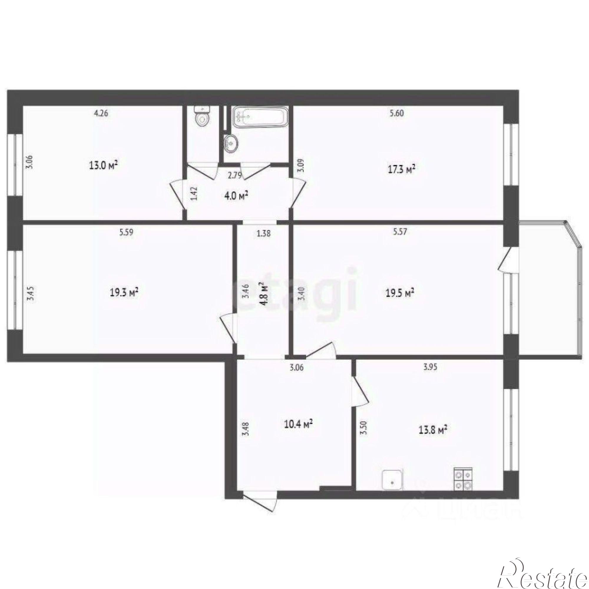 Купить квартиру за 8 850 000 рублей на Московский тракт, 163