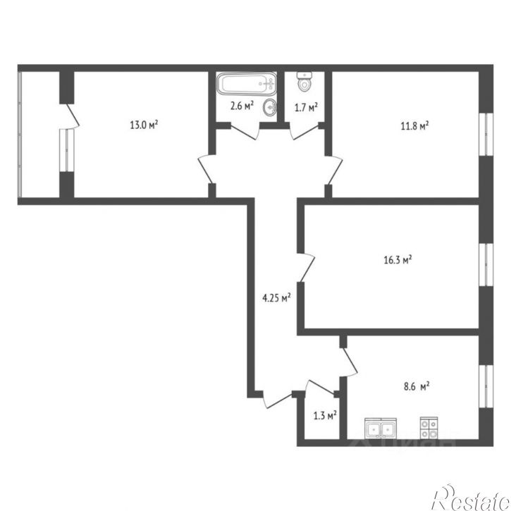 3-комн квартира улица Домостроителей, 2,  д. 2