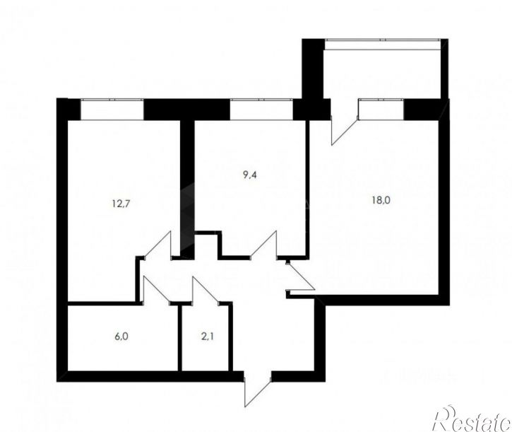 2-комн квартира улица Эрвье, 24 к4,  д. 24 к4