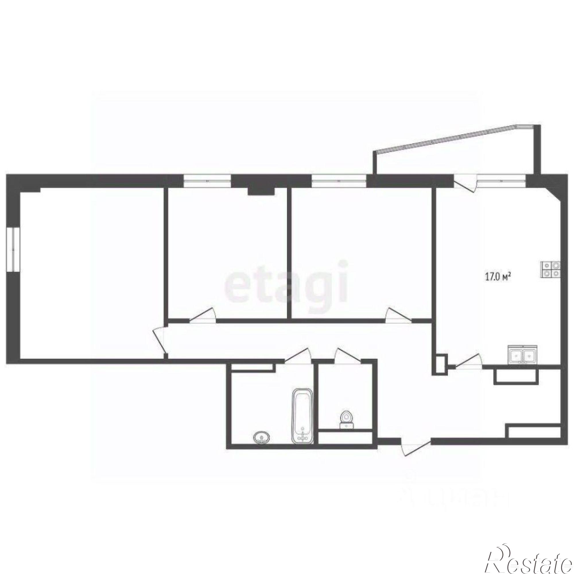 Купить квартиру за 12 800 000 рублей на Заречный проезд, 39 1