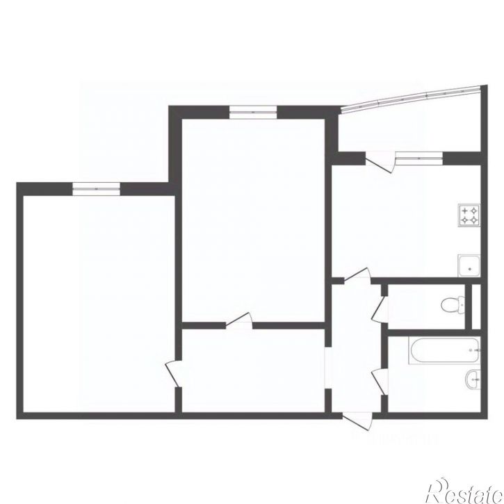 2-комн квартира ул Николая Семенова, 29 3,  д. 29 3,  к. 3