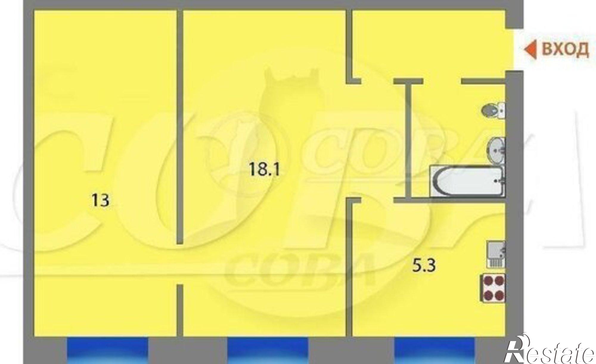 Купить квартиру за 3 700 000 рублей на ул Мира, 33