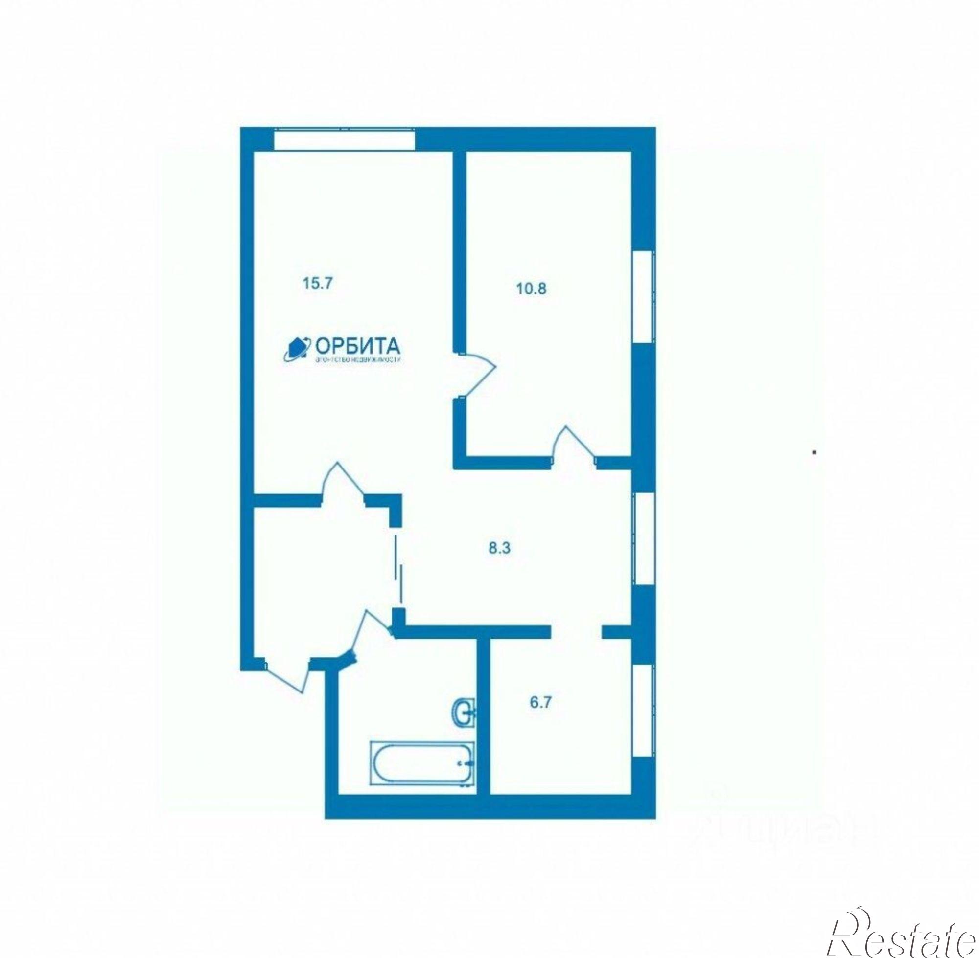 Купить квартиру за 4 800 000 рублей на улица Луначарского, 51