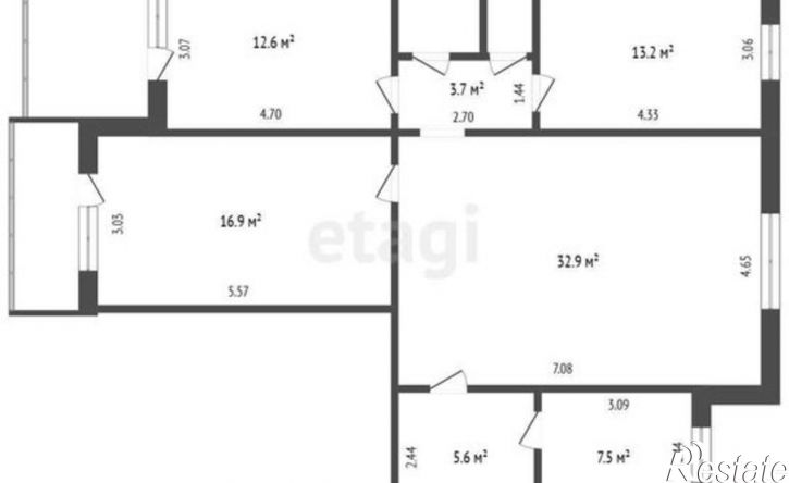3-комн квартира улица Клары Цеткин, 29 к3,  д. 29 к3