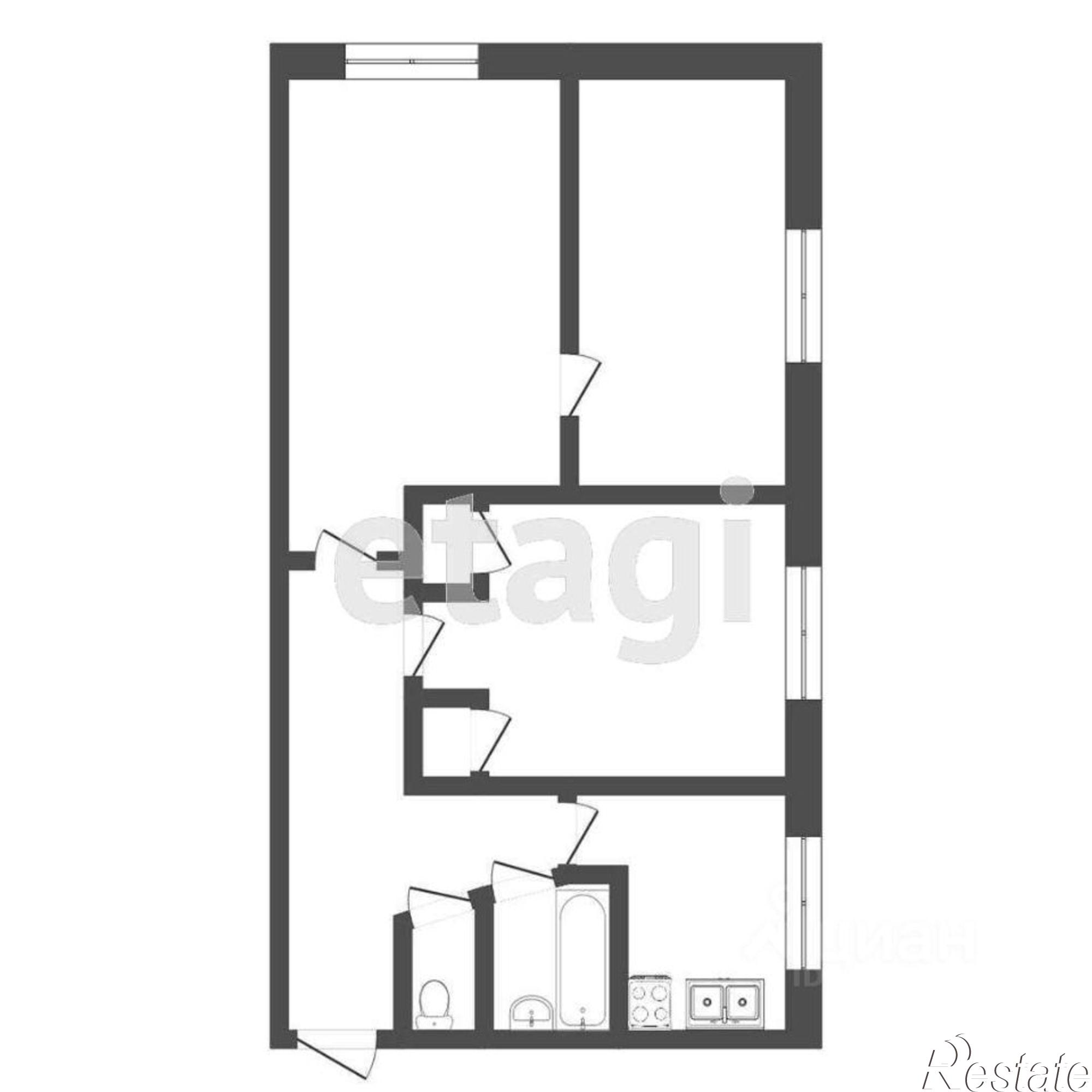 Купить квартиру за 4 500 000 рублей на Курская улица, 2