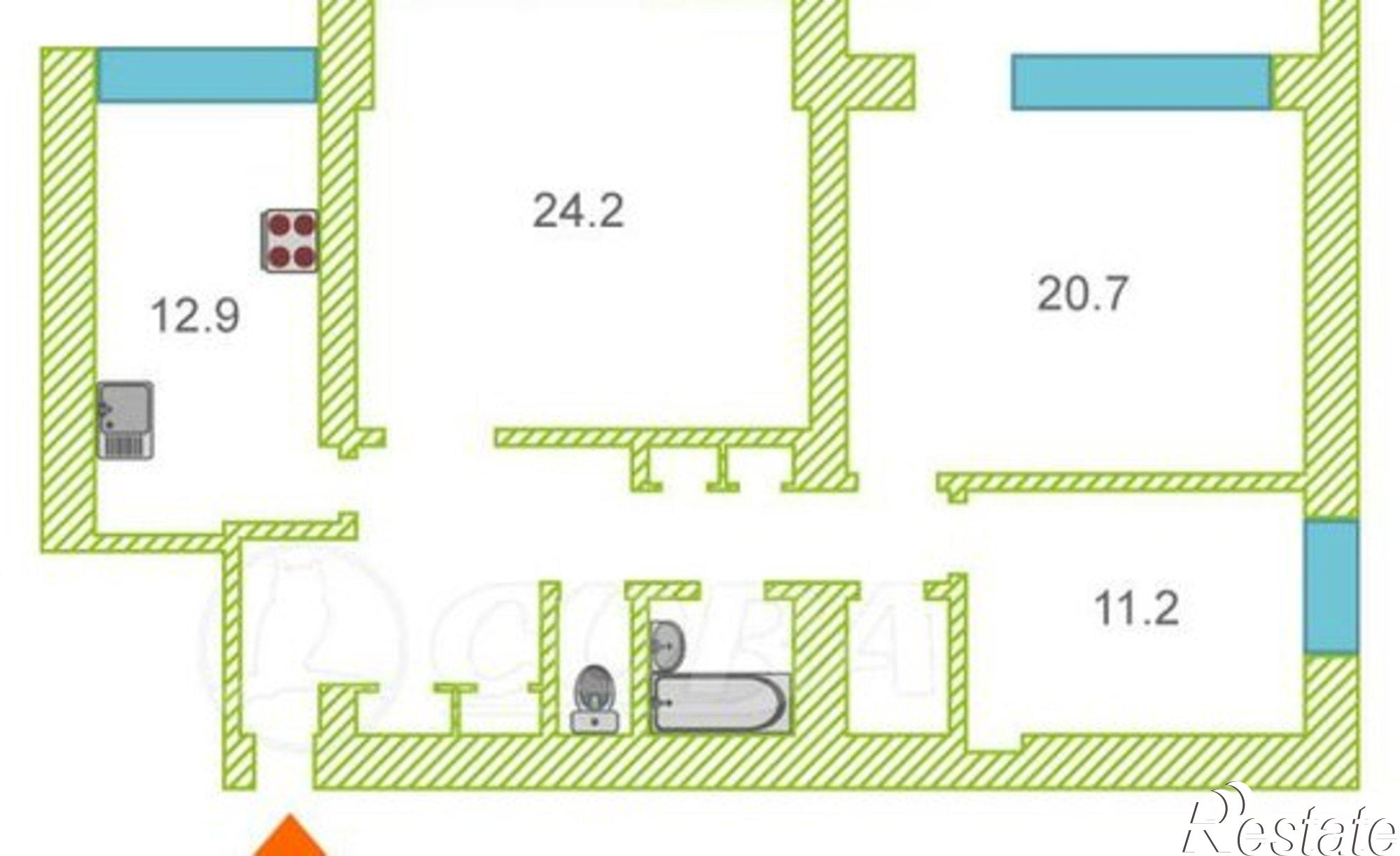 Купить квартиру за 9 600 000 рублей на ул Советская, 112