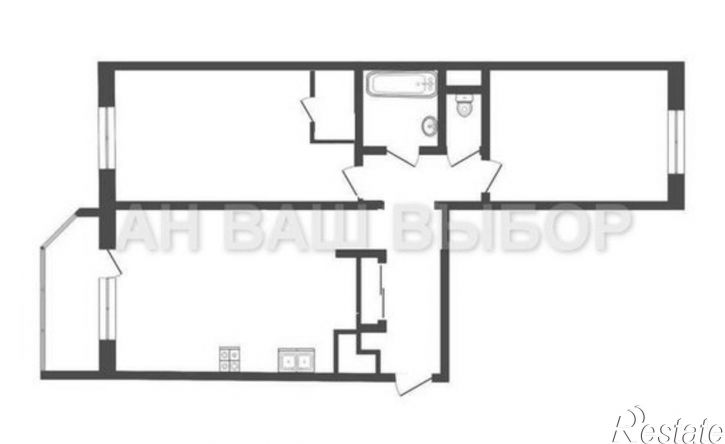 2-комн квартира ул Монтажников, 42а,  д. 42а