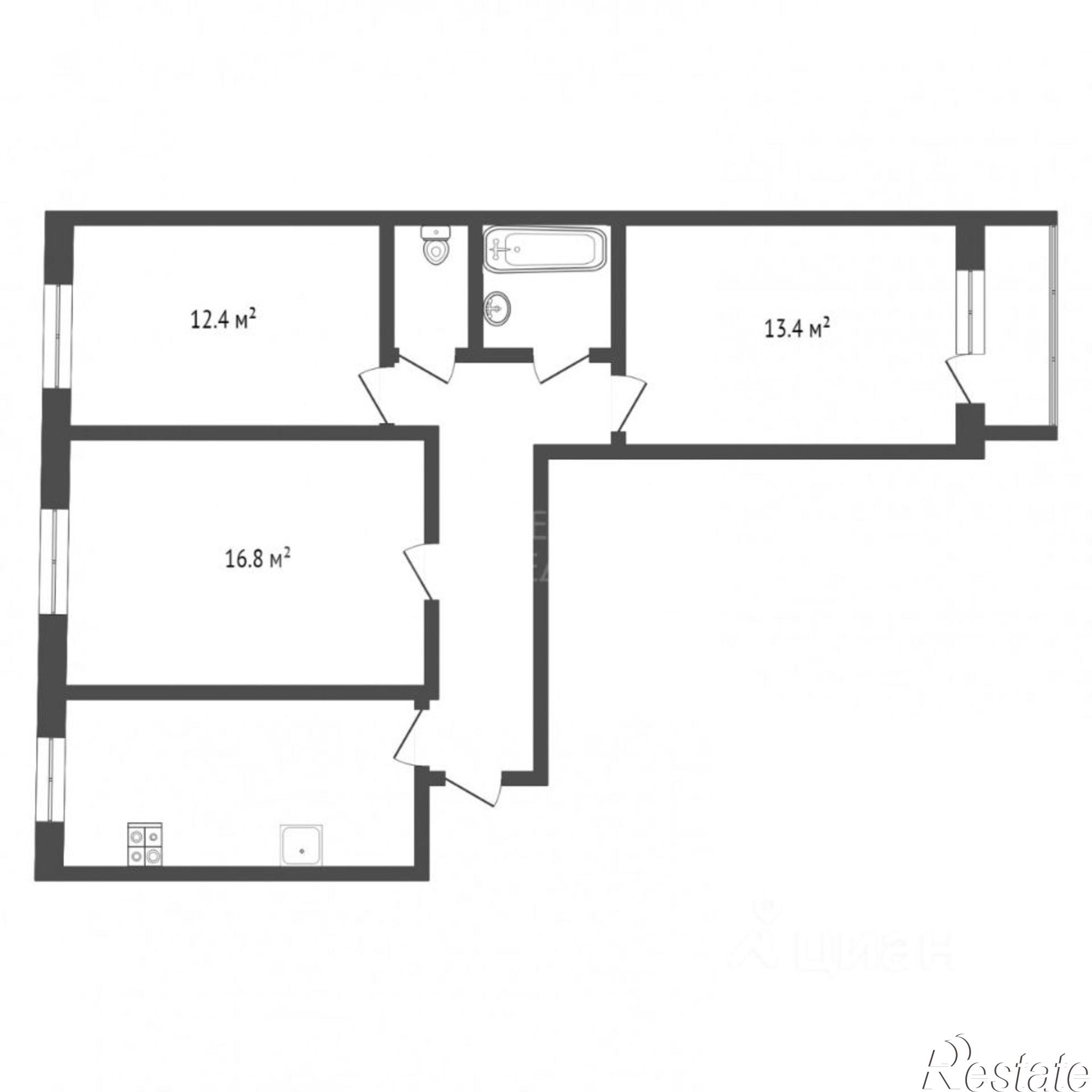 Сдать квартиру за 36 000 рублей на ул Локомотивная, 79