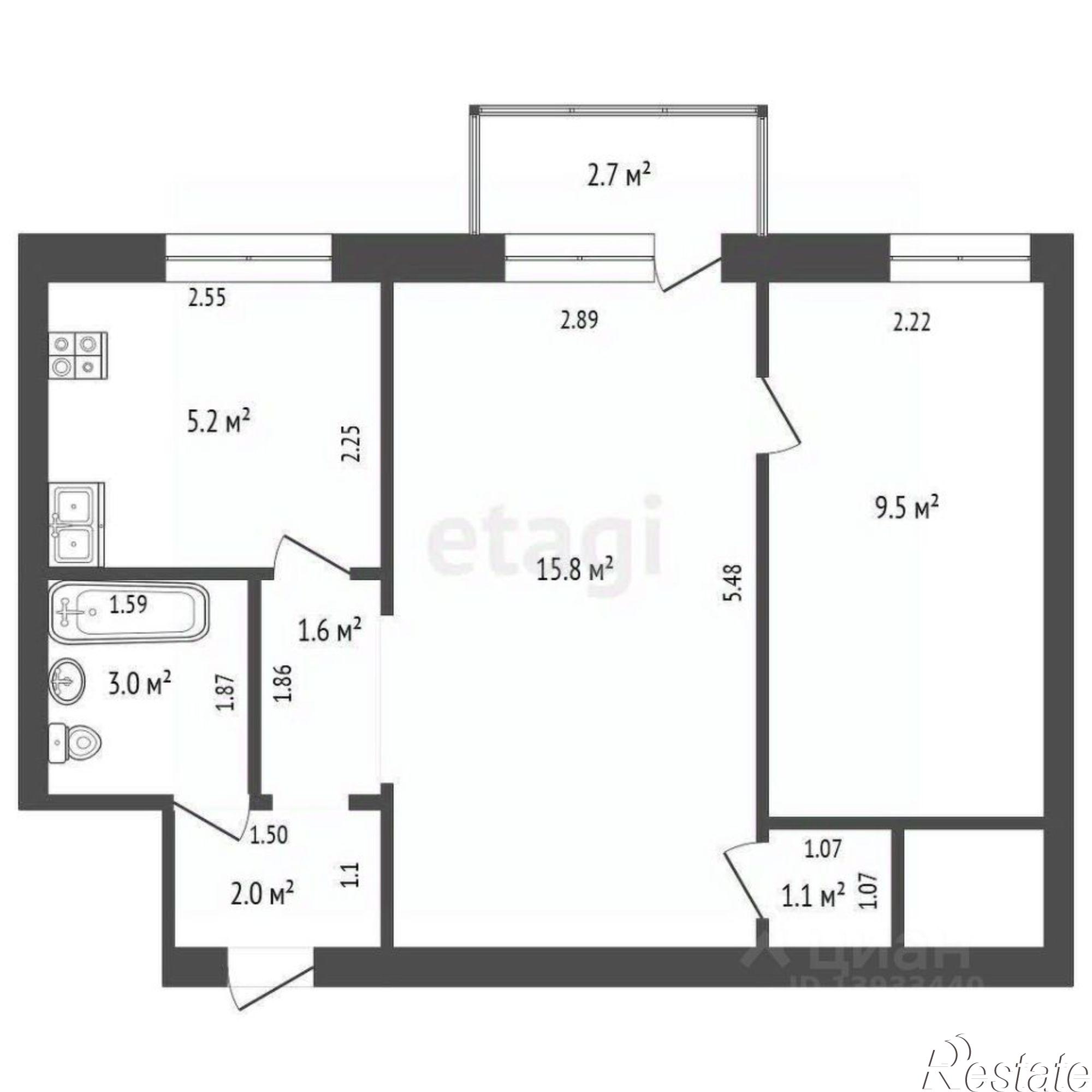 Купить квартиру за 4 600 000 рублей на улица Мира, 8А