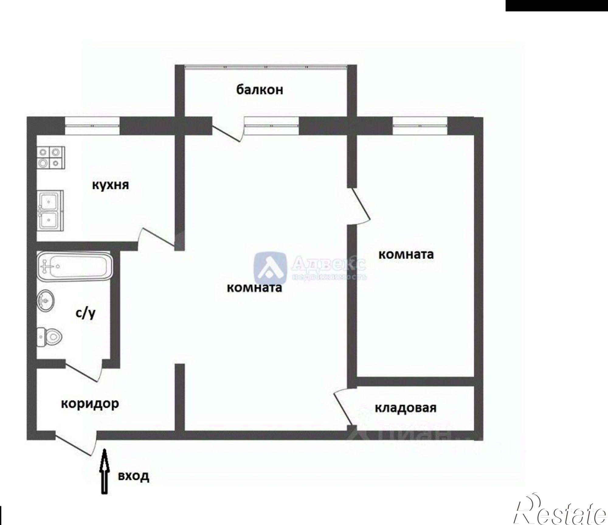 Купить квартиру за 3 850 000 рублей на Минская улица, 15