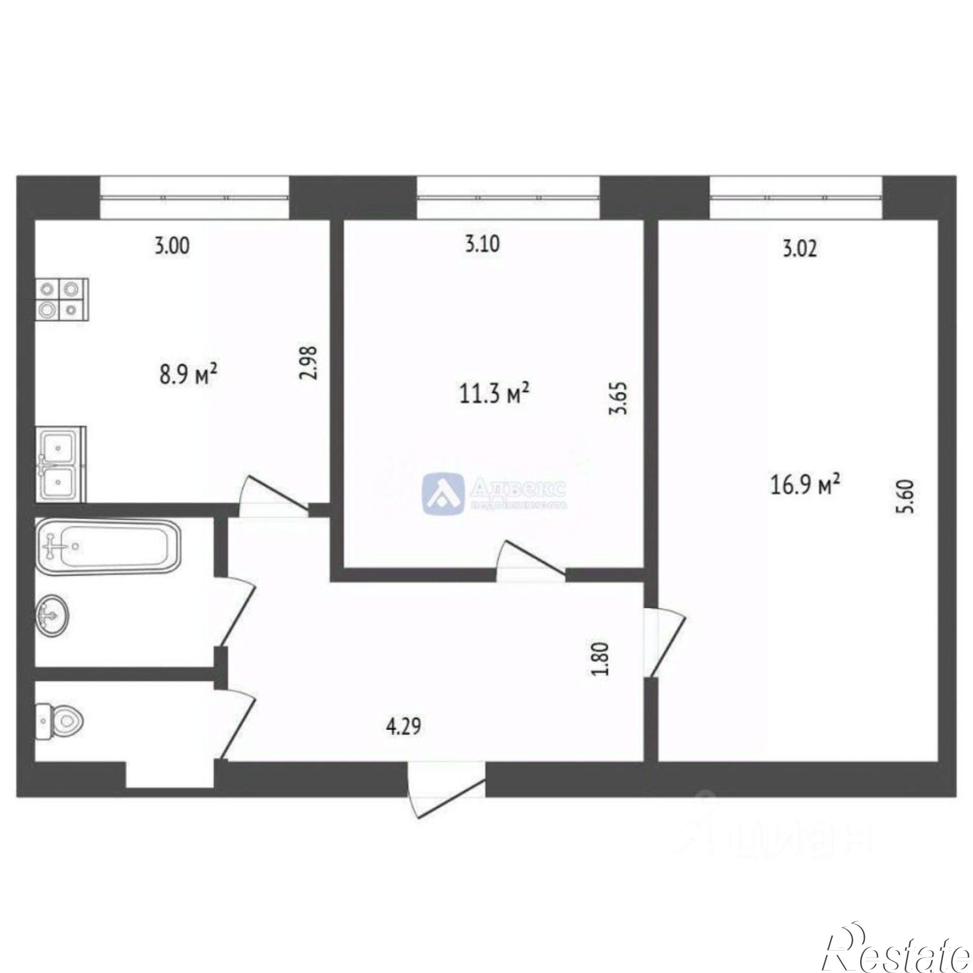 Купить квартиру за 4 450 000 рублей на улица 50 лет Октября, 33