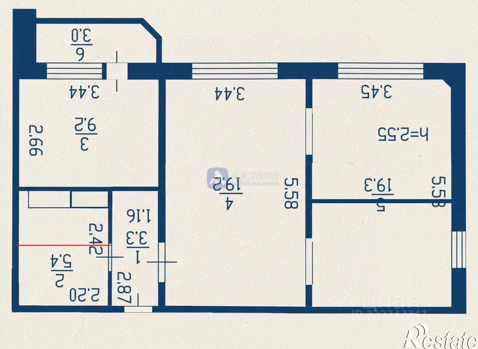 Купить квартиру за 7 220 000 рублей на улица Федюнинского, 60