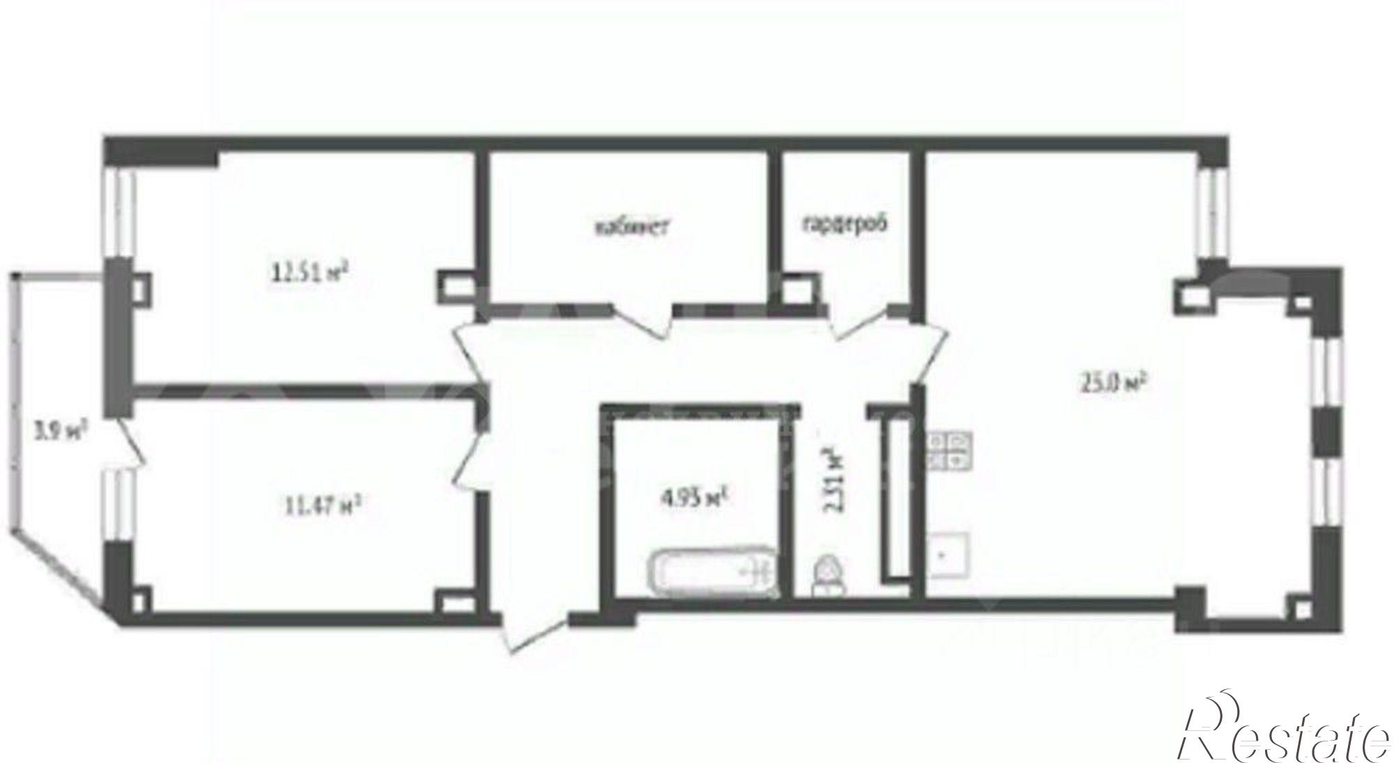 Купить квартиру за 11 000 000 рублей на улица Константина Посьета, 14