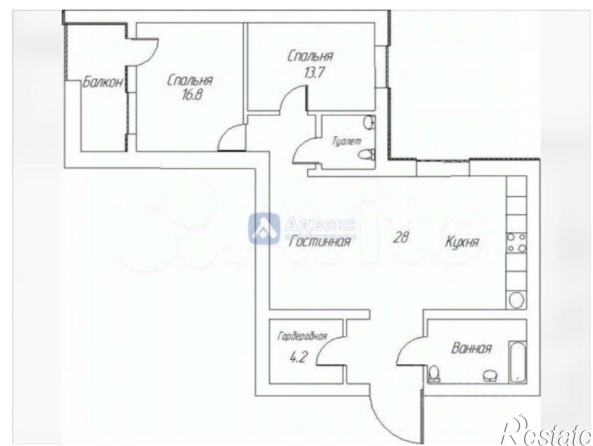 Купить квартиру за 9 800 000 рублей на ул Червишевский тракт, 47 4
