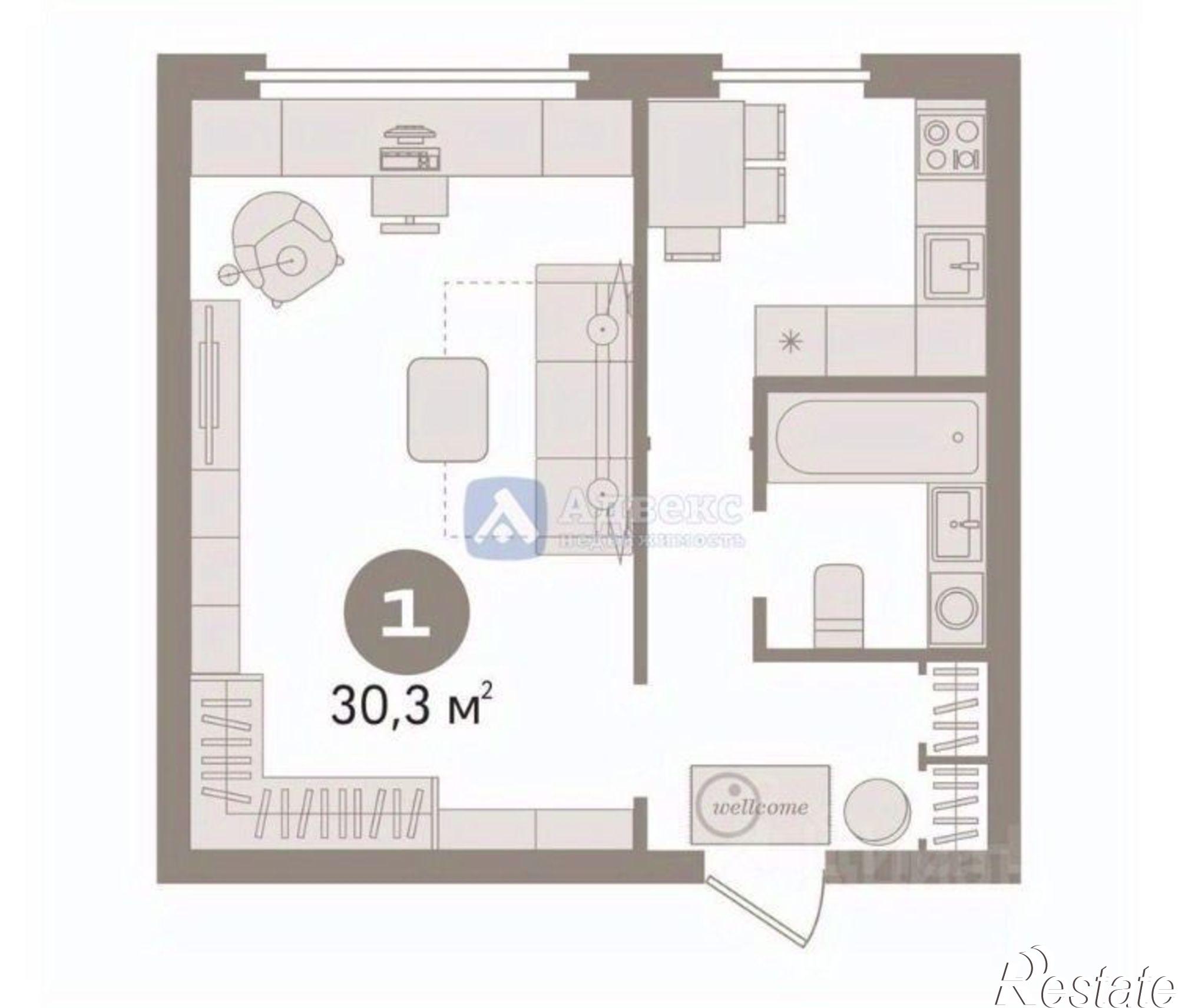 Купить квартиру за 2 700 000 рублей на Волгоградская улица, 109