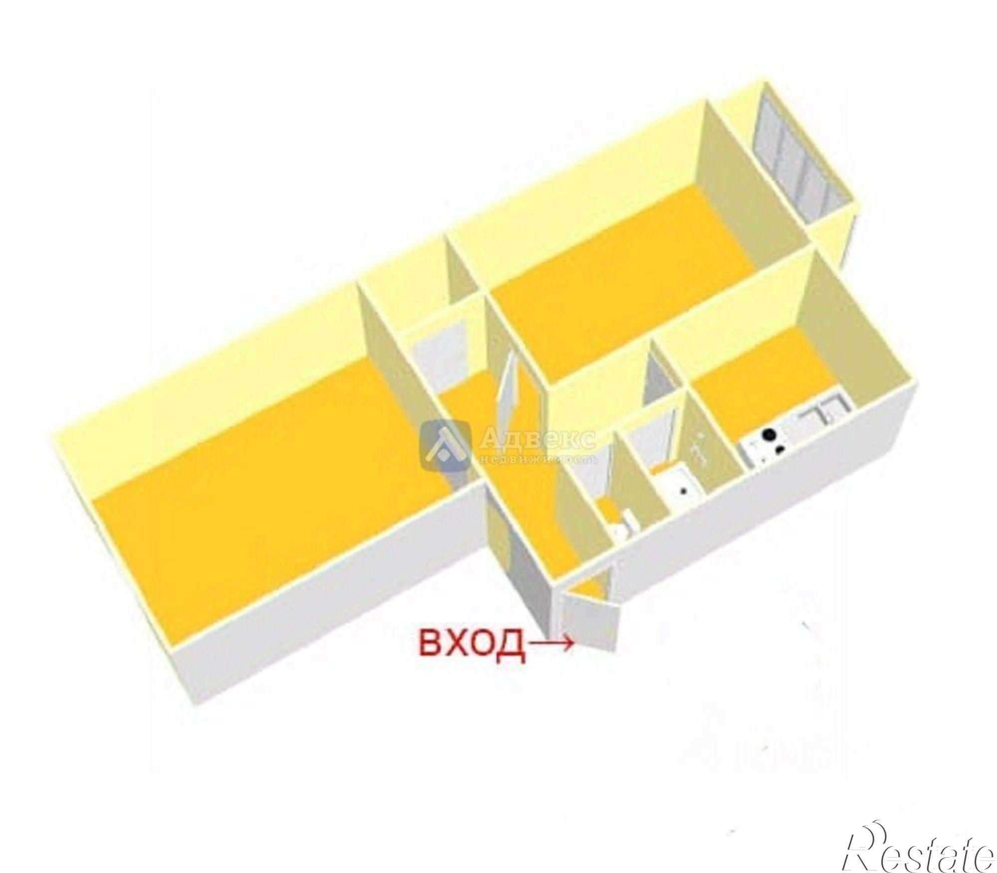 Купить квартиру за 4 600 000 рублей на ул 50 лет ВЛКСМ, 89