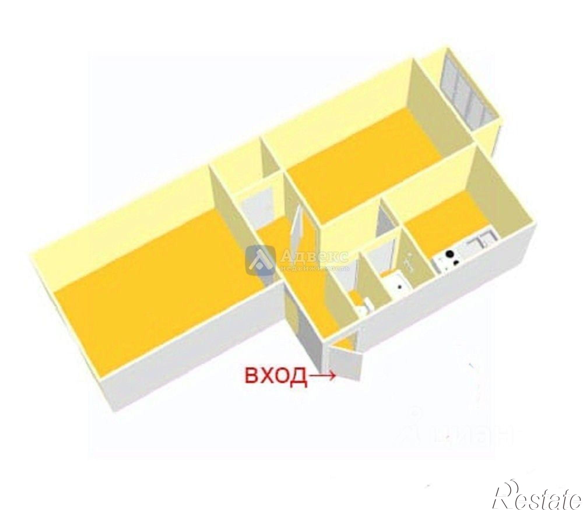 Купить квартиру за 4 600 000 рублей на ул 50 лет ВЛКСМ, 89