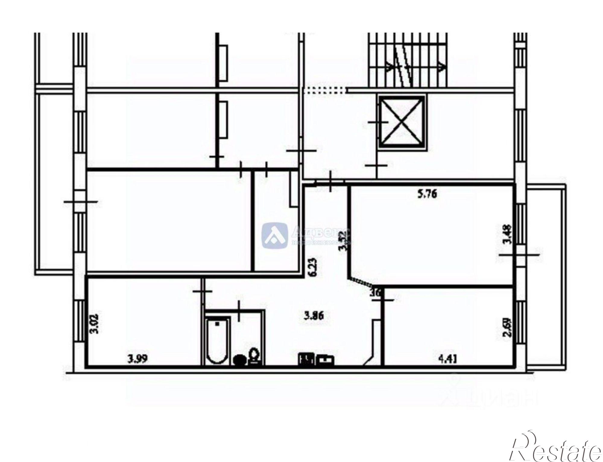Купить квартиру за 6 850 000 рублей на ул Вербовая, 4/3