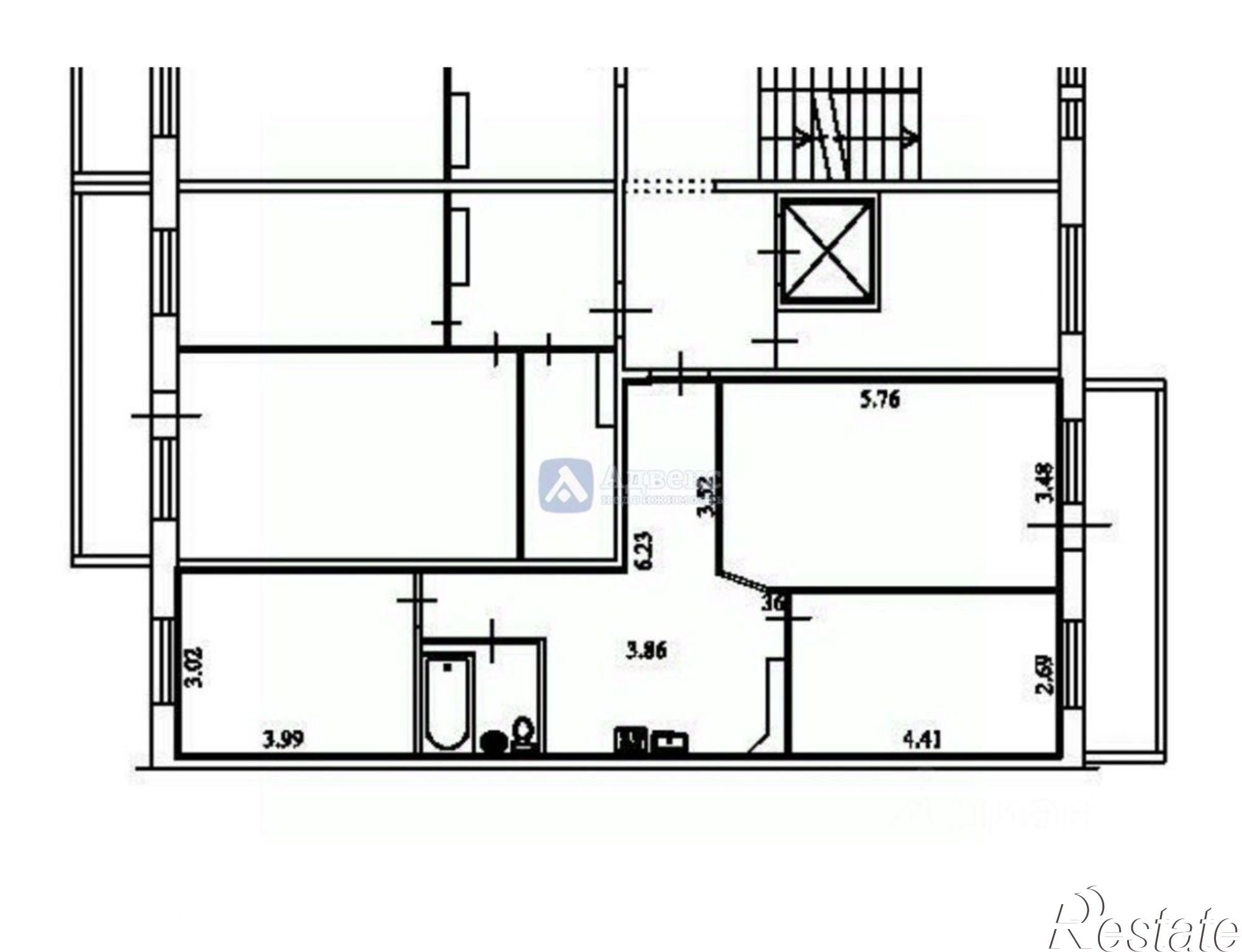 Купить квартиру за 6 850 000 рублей на ул Вербовая, 4/3