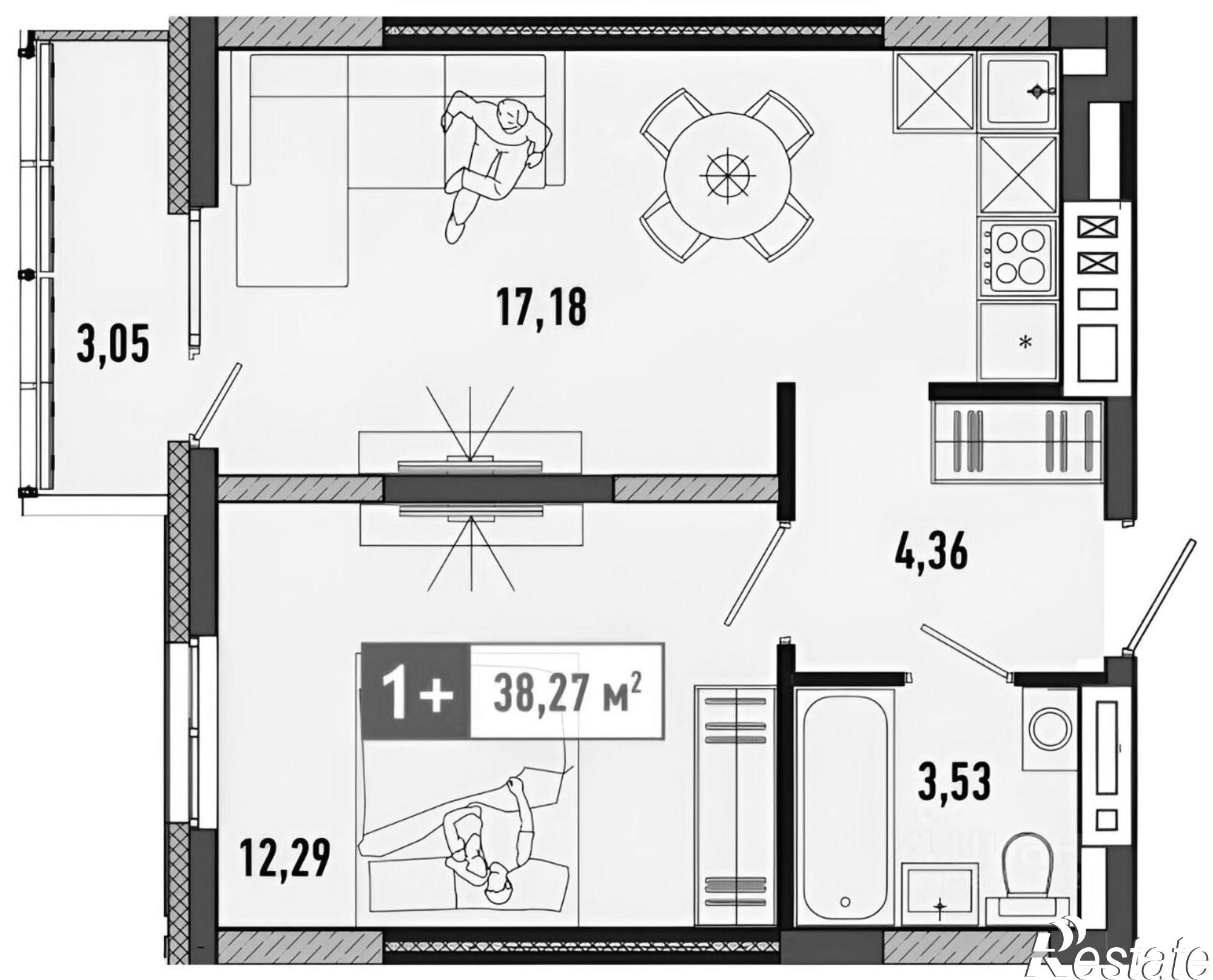 Купить квартиру за 6 000 000 рублей на улица Александра Фёдоровича, 6