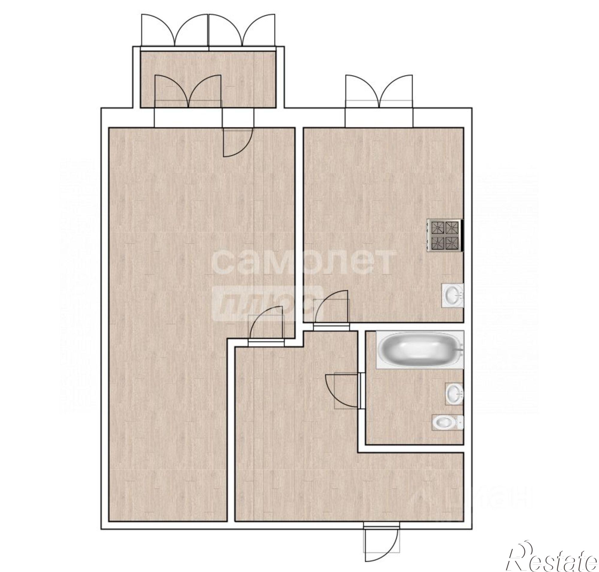 Купить квартиру за 2 990 000 рублей на ул 50 лет ВЛКСМ, 97