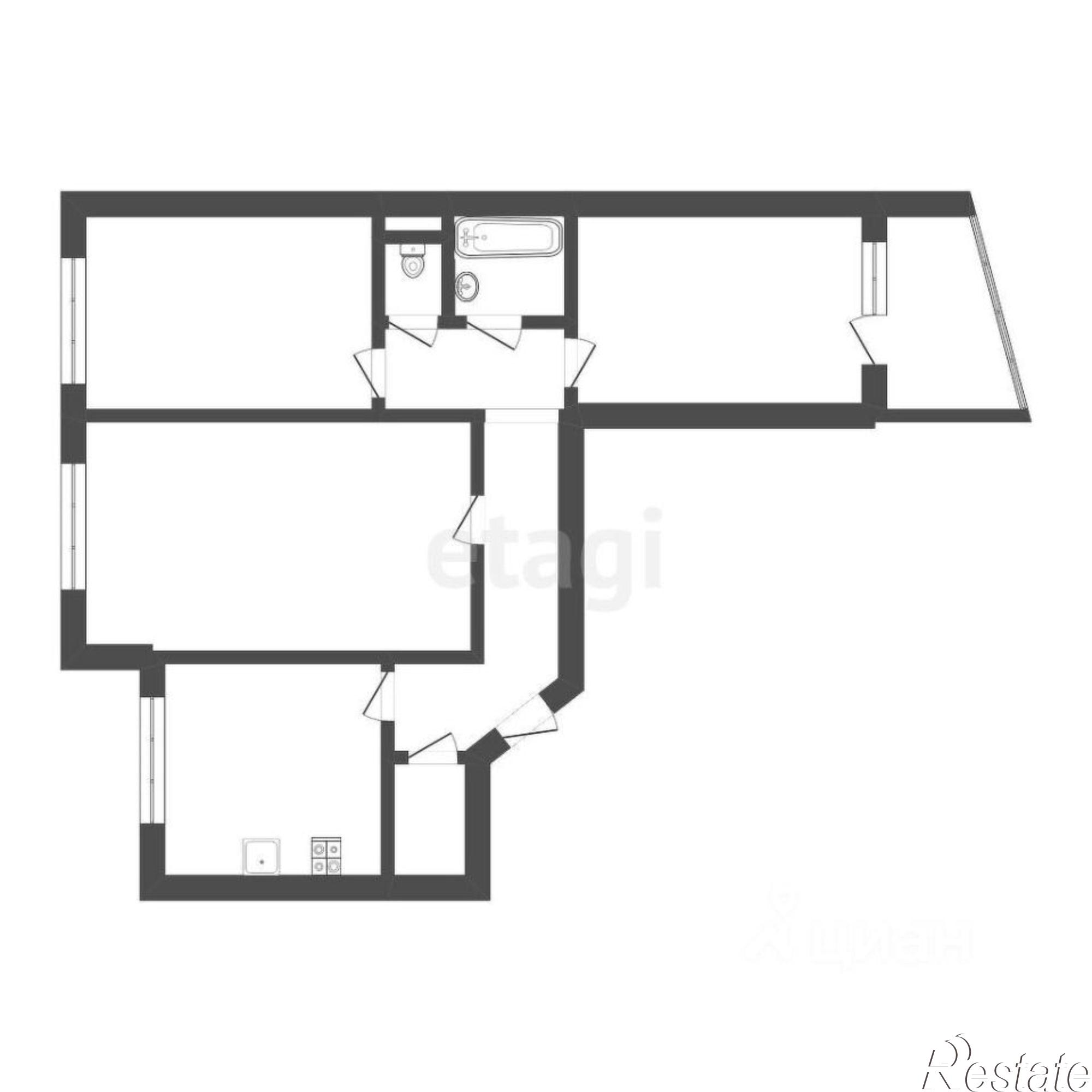 Купить квартиру за 6 400 000 рублей на улица Моторостроителей, 1