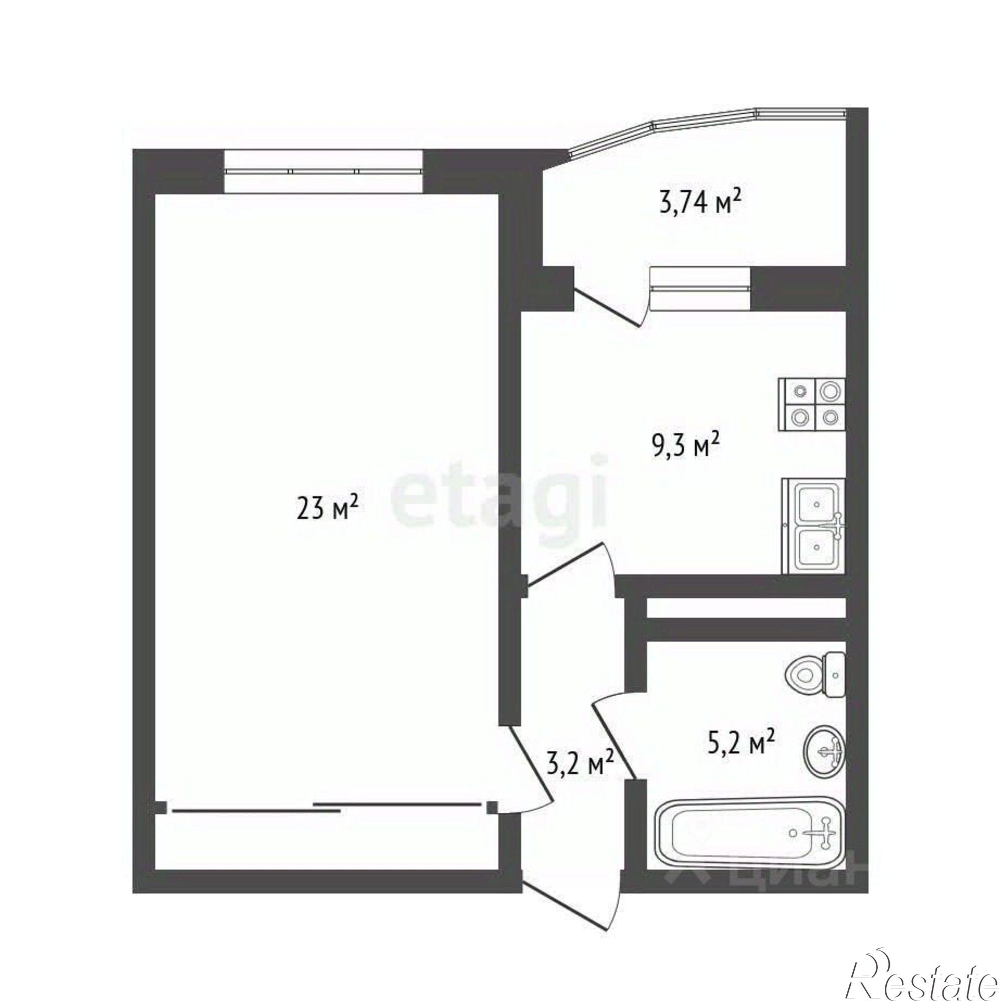 Купить квартиру за 5 700 000 рублей на улица Александра Митинского, 4