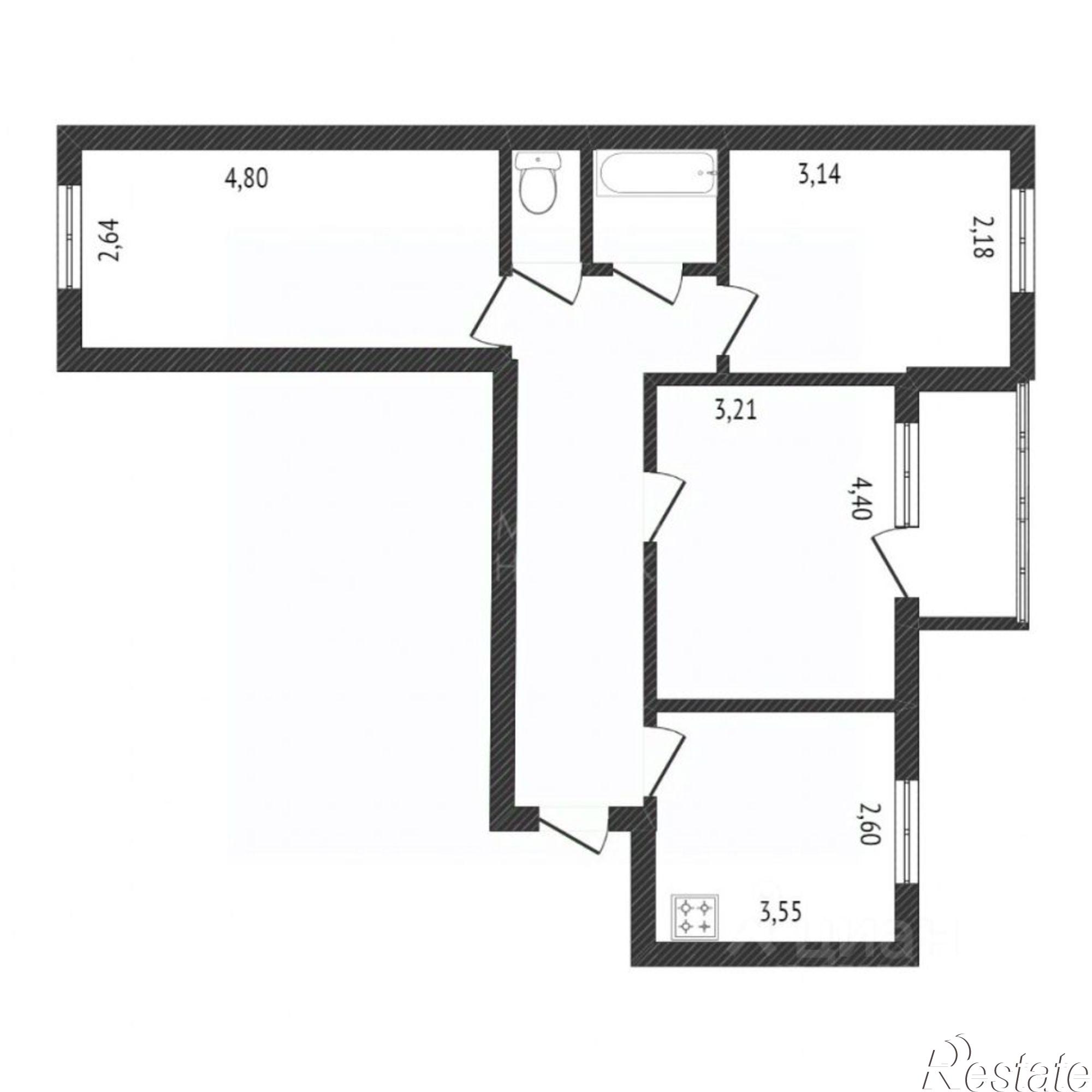 Купить квартиру за 6 200 000 рублей на Магаданская улица, 11